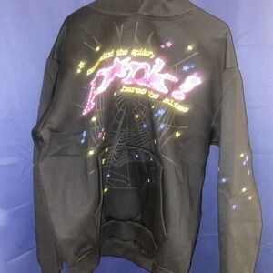 Spyder Black Sweater with Pink and Blue Graphic